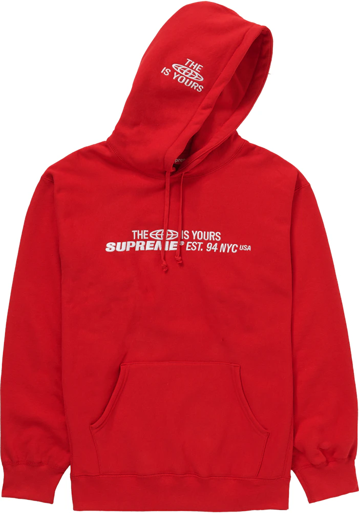 Supreme World Is Yours Hooded Sweatshirt Red Men's - SS21 - US