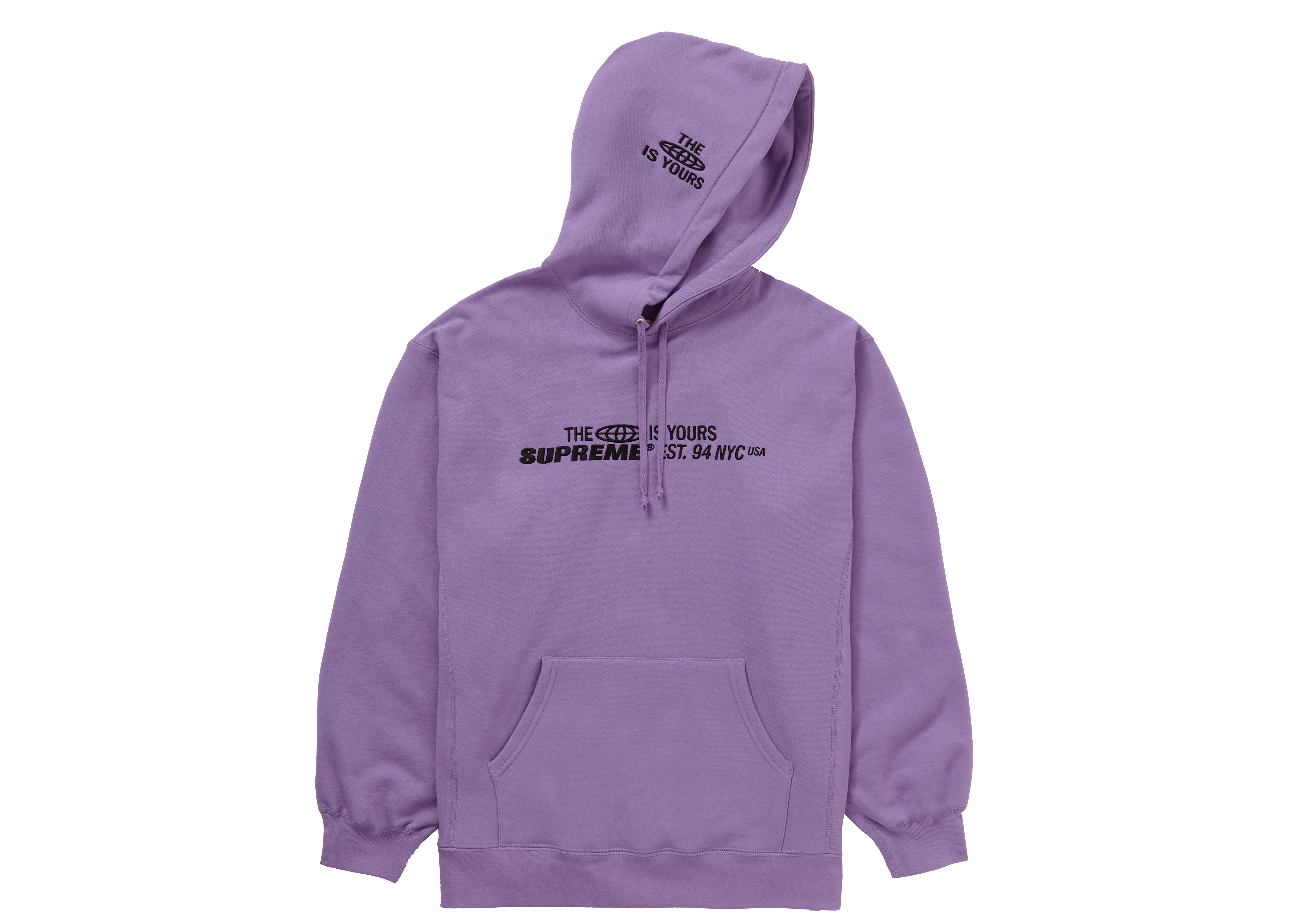 Supreme World Is Yours Hooded Sweatshirt Violet Men's - SS21 - US