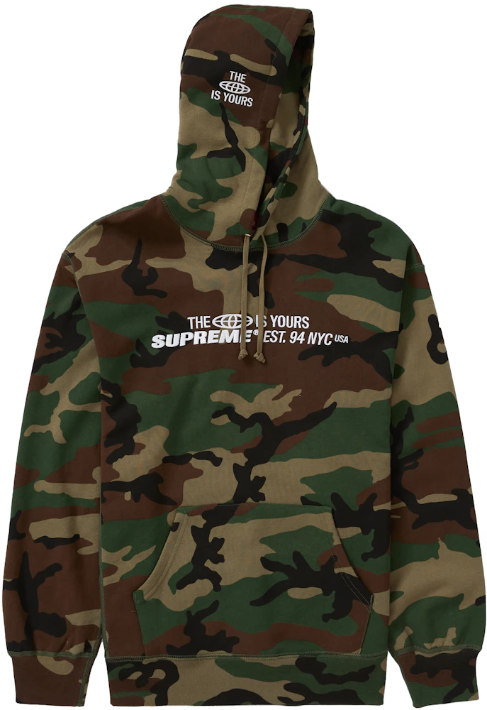 Supreme World Is Yours Hooded Sweatshirt Woodland Camo Men's - SS21 - US