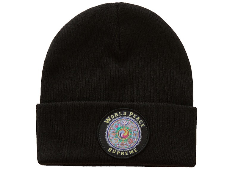 カラーはブラックとなりますSupreme Peace Embroidered Beanie Black