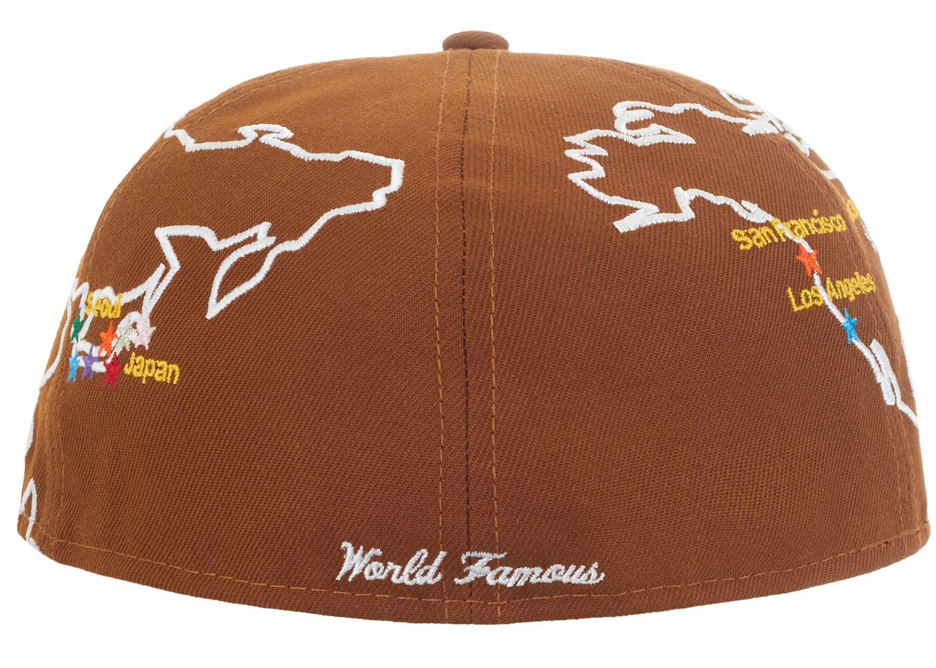 Supreme Worldwide Box Logo New Era Hat Brown