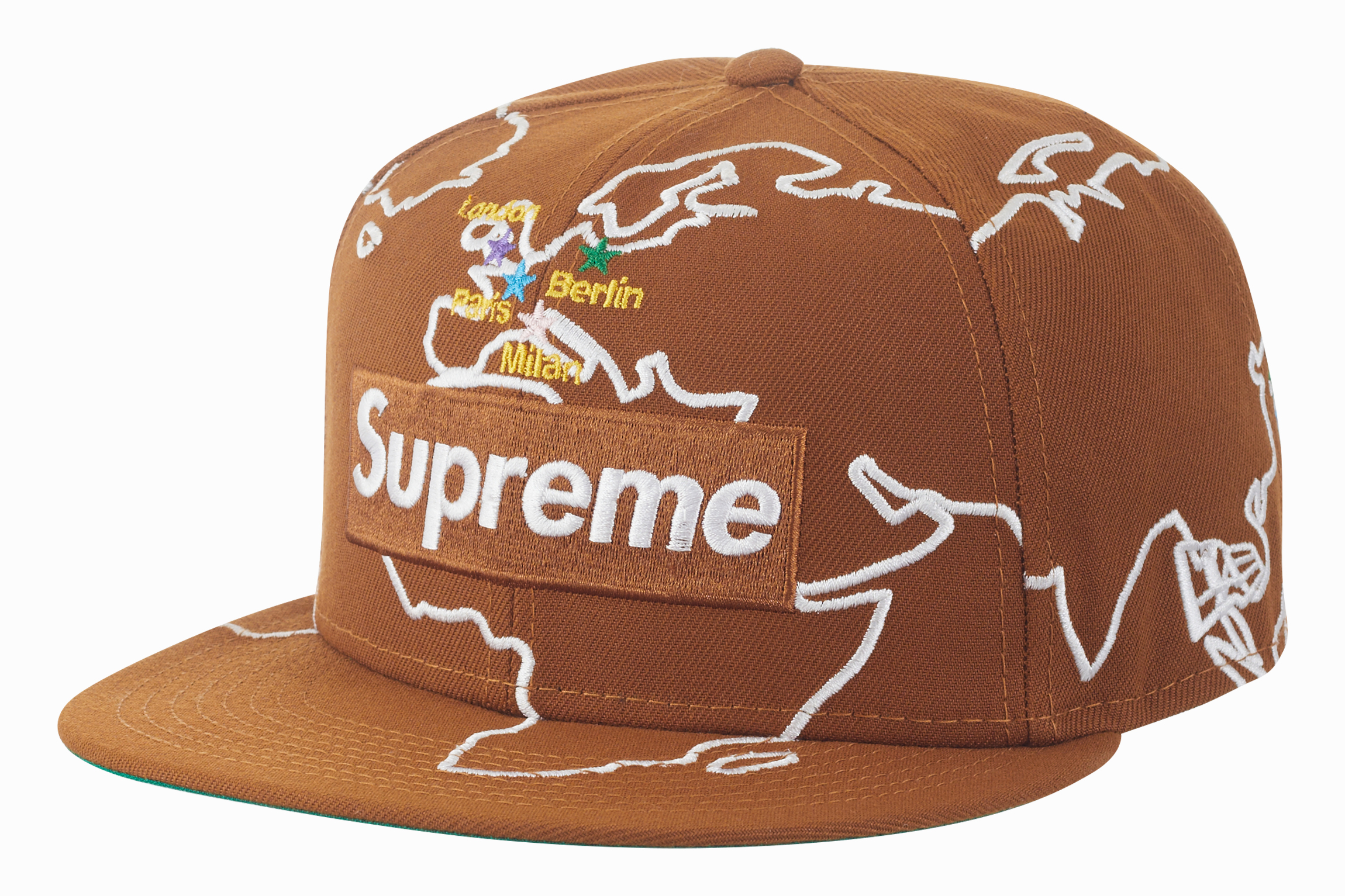 Supreme Worldwide Box Logo New Era Hat Brown - FW23 - US