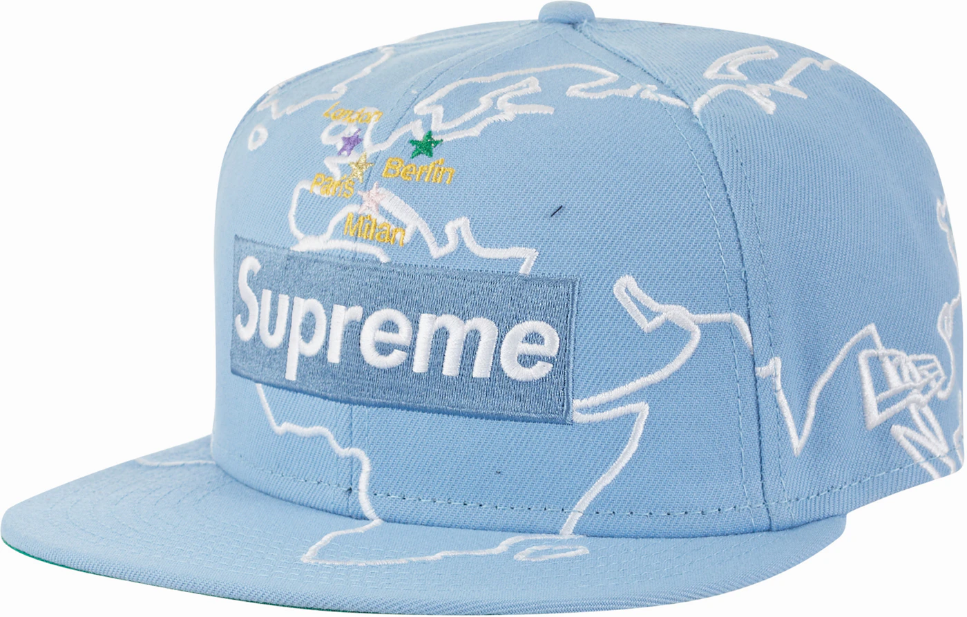 Supreme, Accessories, Supreme New Era Monogram Box Logo Cap Hat Baby  Light Blue Mens Size 7 4