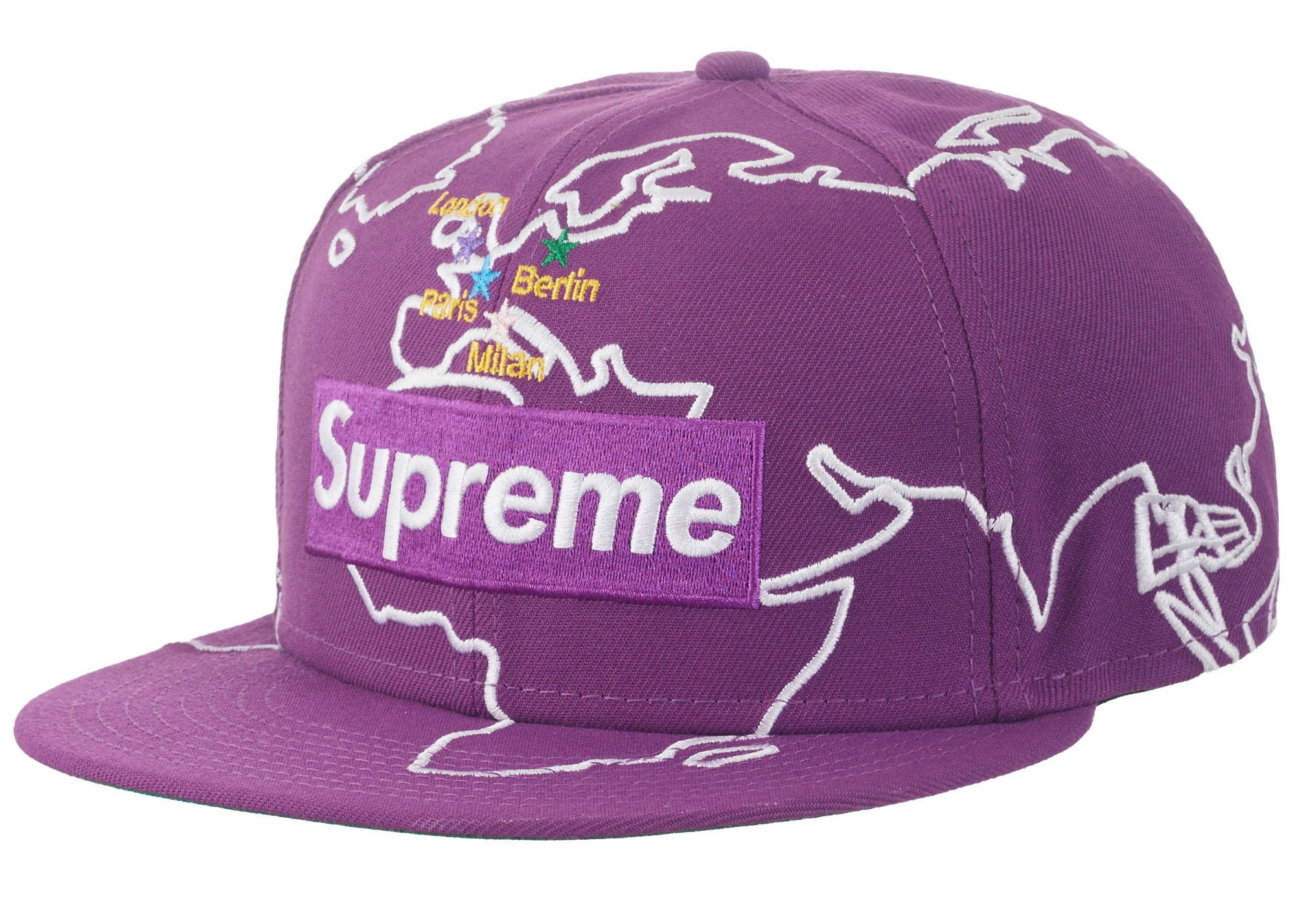Supreme Worldwide Box Logo New Era Hat Purple - FW23 - US
