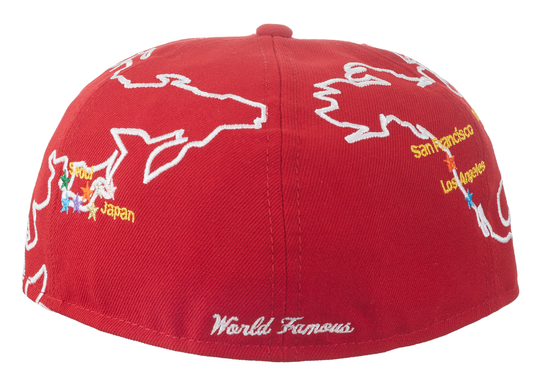 Supreme Worldwide Box Logo New Era Hat Red - FW23 - JP