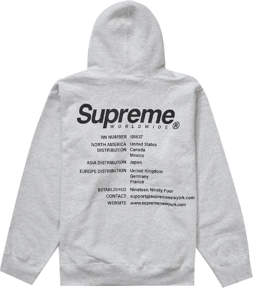 Supreme US-NY Hooded Sweatshirt Black