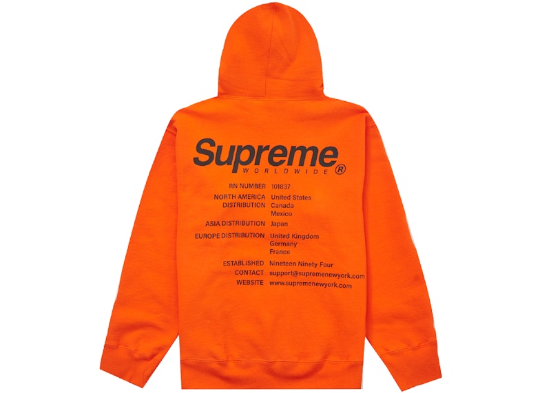 買取 格安 supreme Worldwide Hooded Sweatshirt パーカー