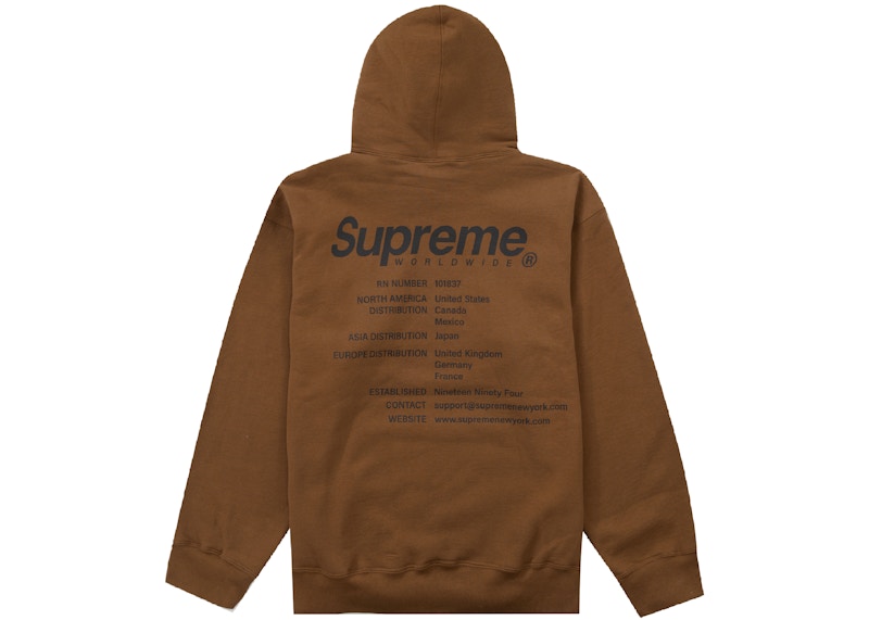 Supreme Worldwide Hooded Sweatshirt Olive Brown - SS23 男装- CN