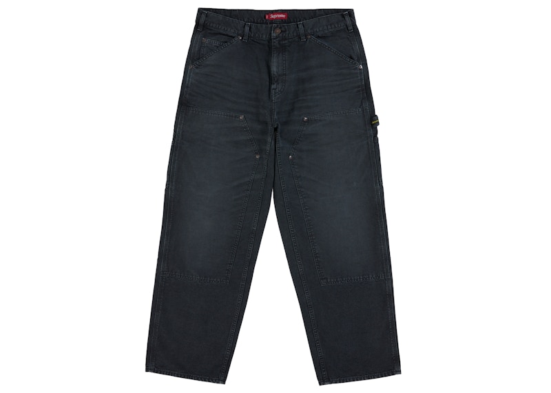 Supreme Worn Double Knee Painter Pant (SS26) Black Men's - SS26 - US Supreme Worn Double Knee Painter Pant (SS26) Black Men's - SS26 - US