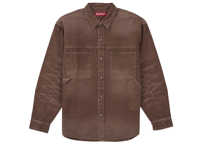 M. Supreme Worn Snap Painter Shirt シャツ Supreme Worn Snap Painter Shirt Brown Men's - SS26 - US