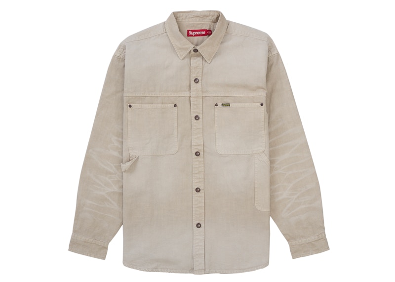 Supreme Worn Snap Painter Shirt Natural Men's - SS26 - US