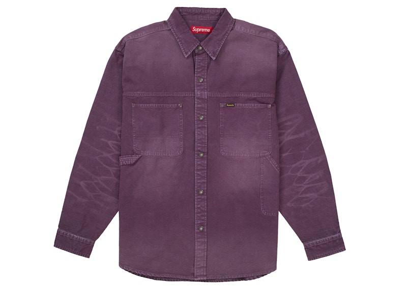 トップス Supreme worn snap painter shirt Supreme Worn Snap Painter Shirt Purple Men's - SS26 - US