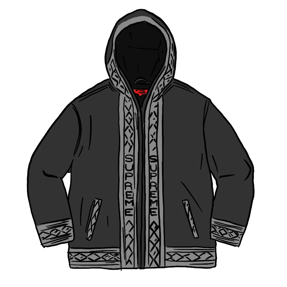 Supreme Woven Hooded Jacket Black