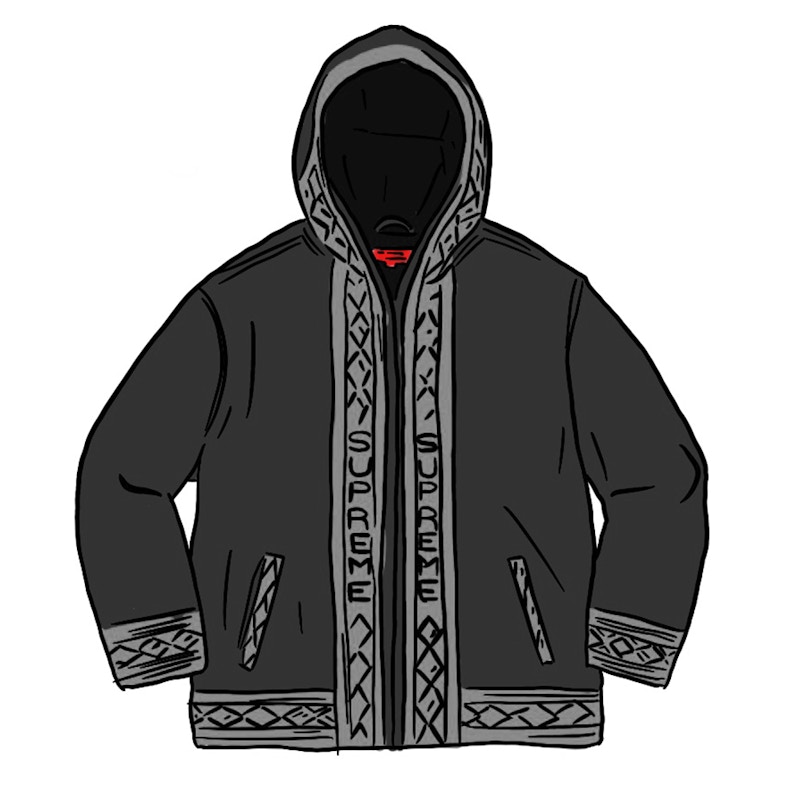 Supreme Woven Hooded Jacket Black