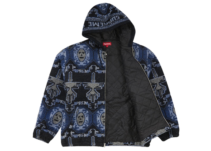 Supreme Woven Hooded Jacket Blue Men's - FW22 - US