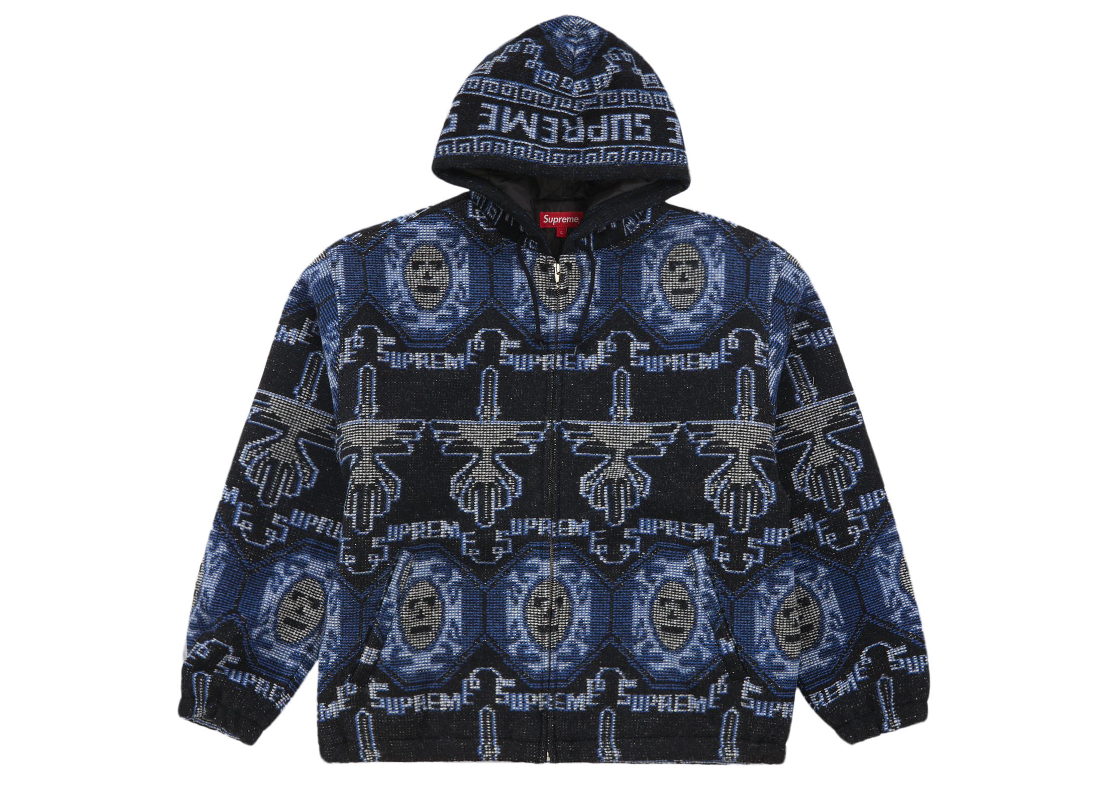 Supreme Woven Hooded Jacket Blue Men's - FW22 - US