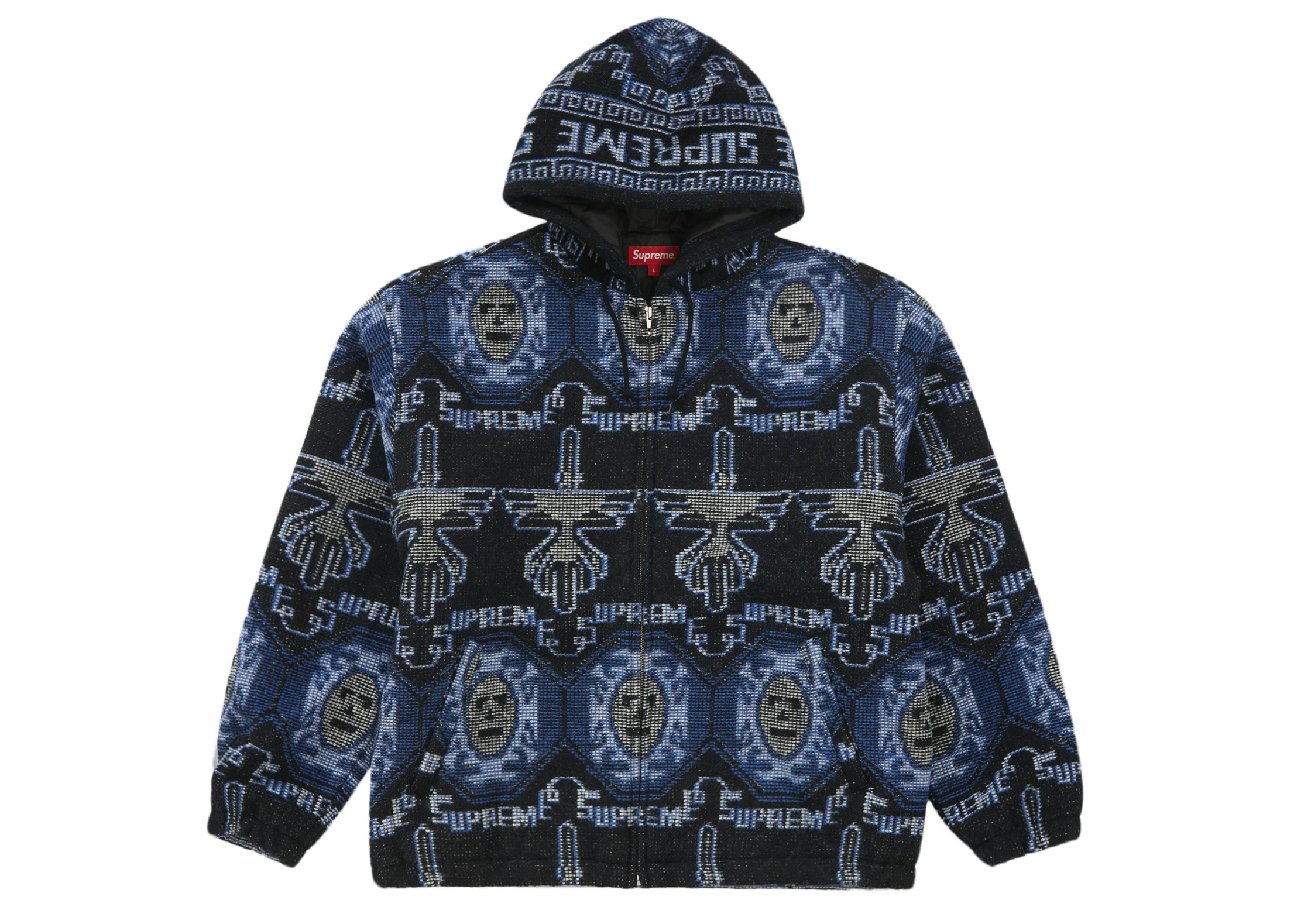 Supreme Woven Hooded Jacket Blue - FW22 - US