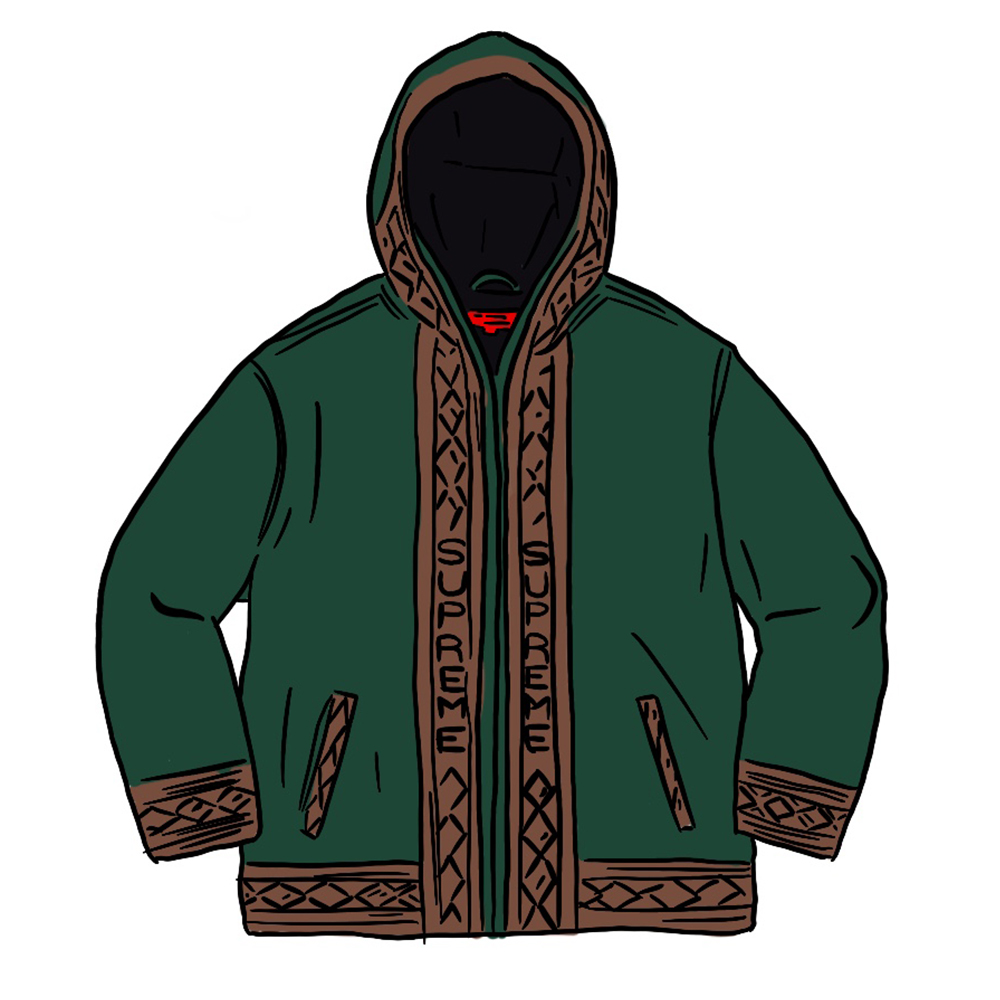 supreme Woven Hooded Jacket Green M