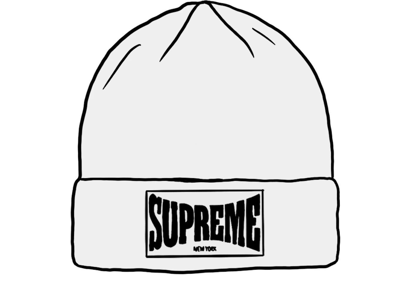 Supreme Woven Label Beanie White - FW20 - TW