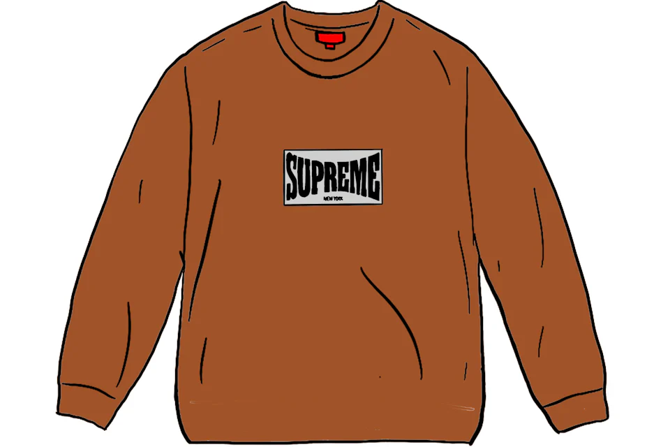 Supreme Woven Label L/S Top Rust