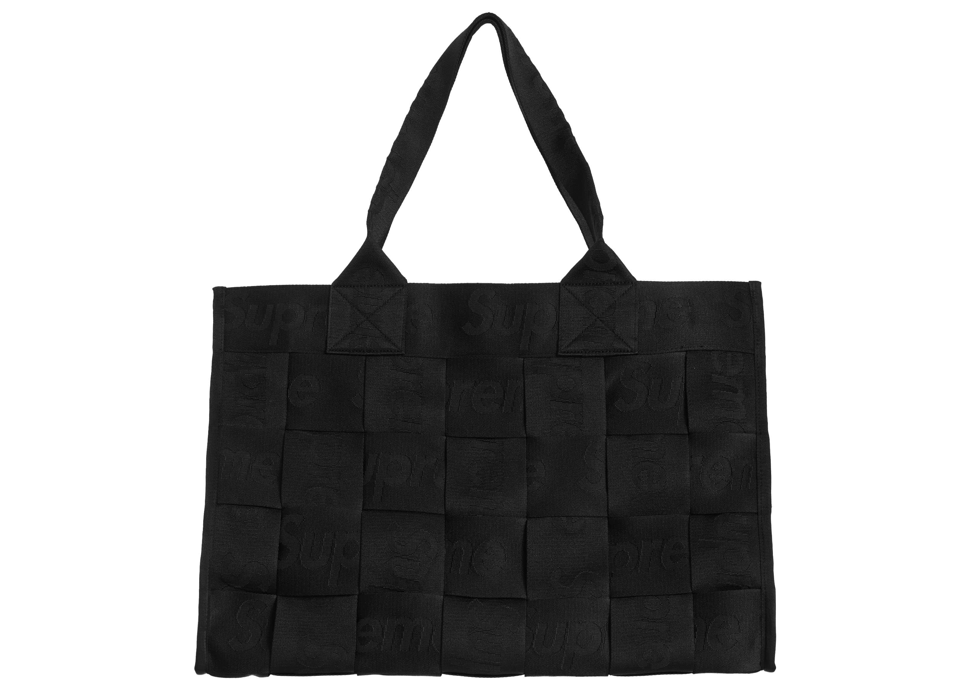 Supreme Woven Large Tote Bag Black - SS23 - US