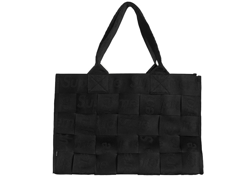 華麗 Supreme Woven Large Tote Bag BLACK agapeeurope.org