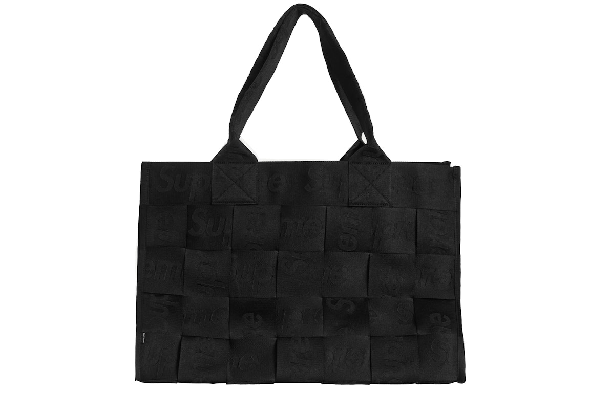 Pre-owned Supreme Woven Large Tote Bag Black