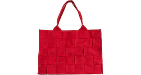 Supreme Woven Large Tote Bag Red