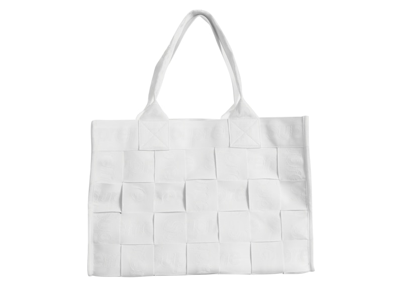 Supreme Woven Large Tote Bag White - SS23 - TW