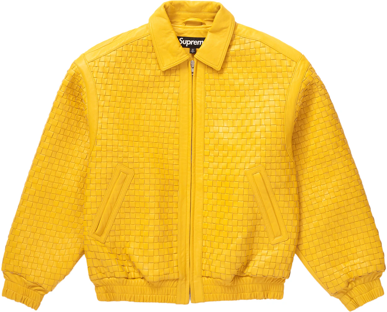 Supreme Yellow Leather Varsity Jacket - Maker of Jacket