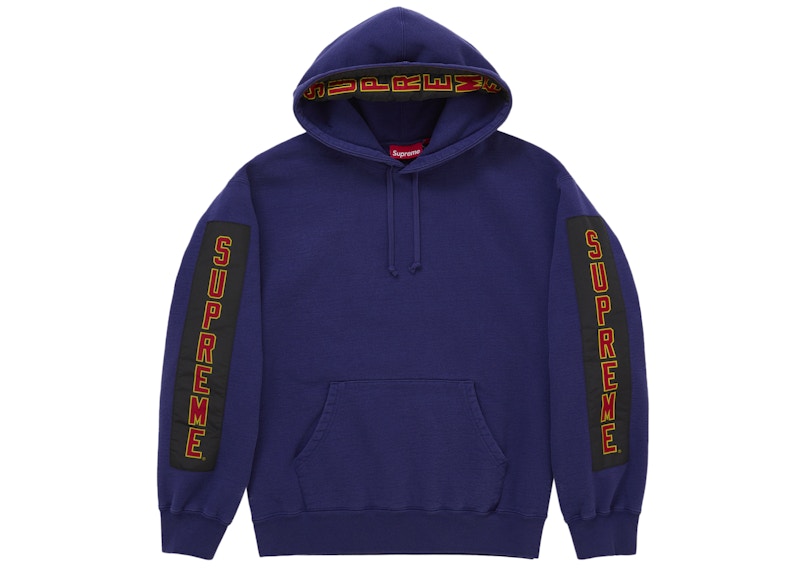 Supreme Woven Patches Hooded Sweatshirt Royal Men's - US
