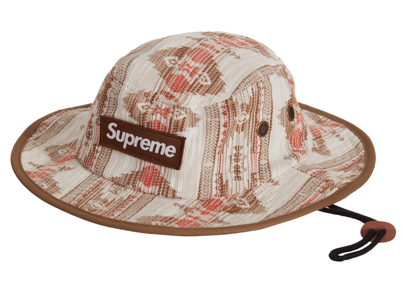 Supreme Woven Pattern Boonie Tan