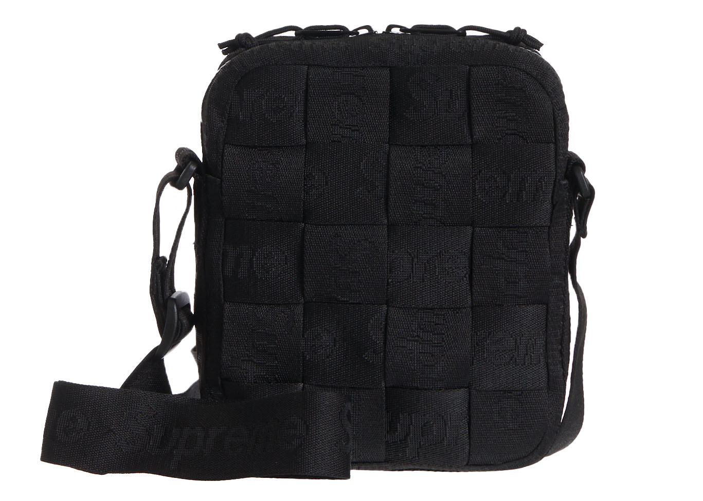 Supreme Woven Shoulder Bag Black - SS23 - JP