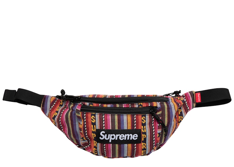 Woven Stripe Waist Bag Multi Color-