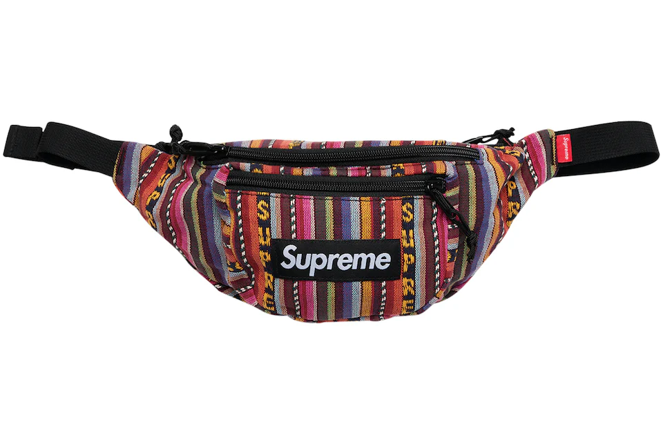 Supreme Woven Stripe Waist Bag Multicolor