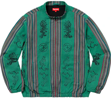 Supreme Woven Striped Batik Jacket Green - SS18 - MX
