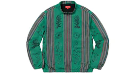 Supreme Woven Striped Batik Jacket Green