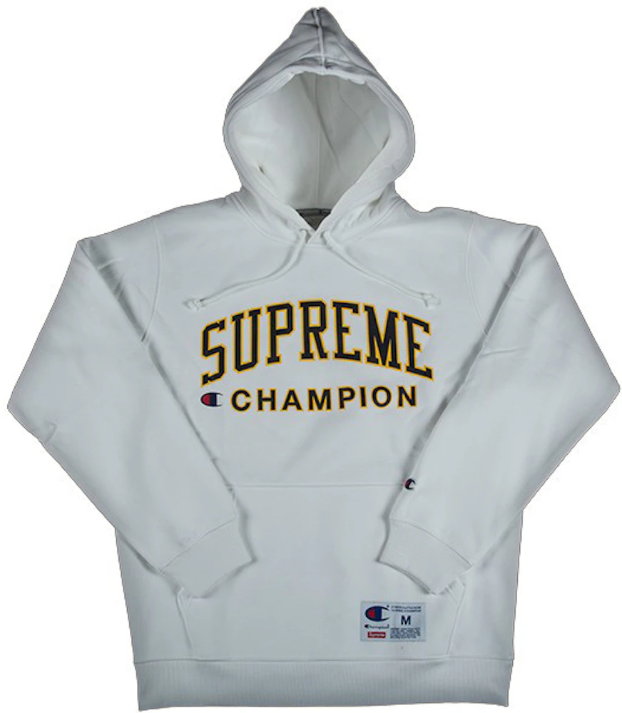 Supreme X Champion Hooded Sweatshirt White - Men's -