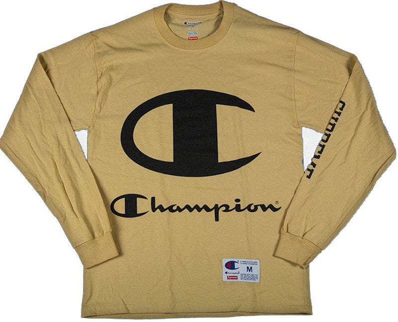 Supreme X Champion LS Tee Vegas Gold Men's - SS17 - US