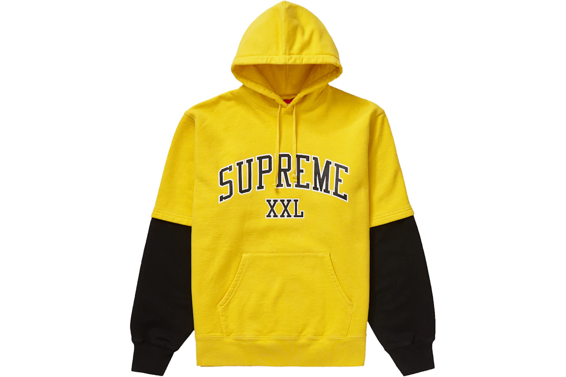 Supreme XXL Hooded Sweatshirt Yellow