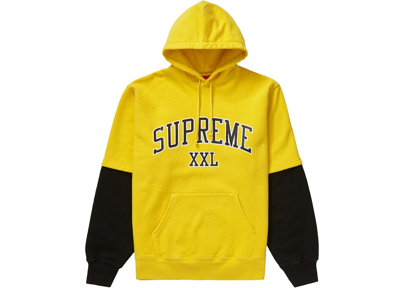 Supreme XXL Hooded Sweatshirt Yellow - SS20