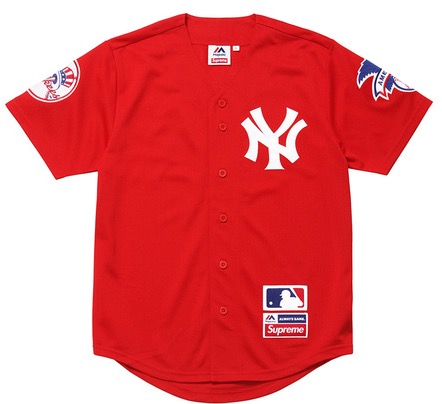 Supreme Yankees Baseball Jersey Red - SS15 メンズ - JP