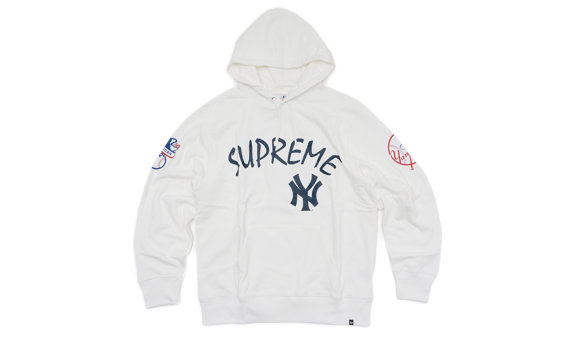Supreme Yankees Hooded Sweatshirt White