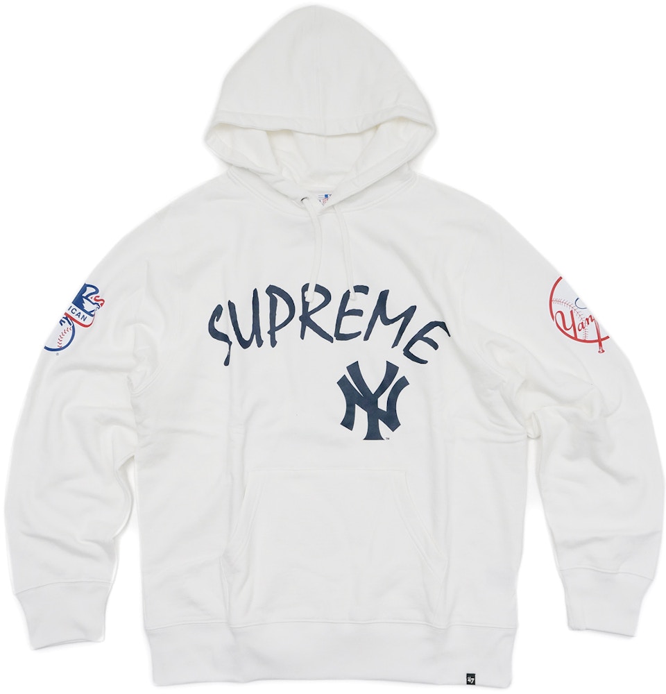 Supreme Yankees Hooded Sweatshirt White - SS15