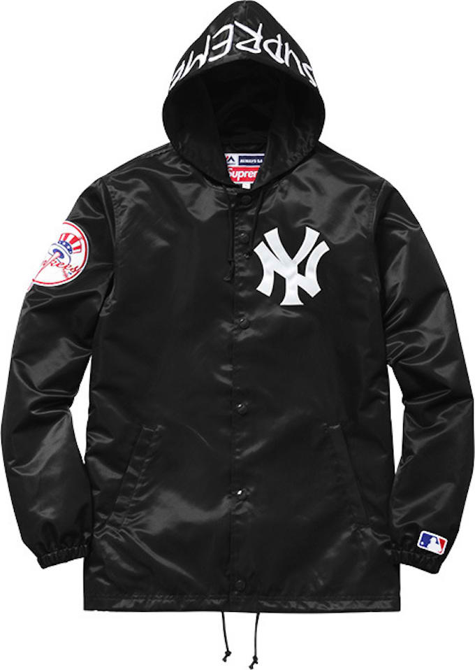 Supreme Yankees Satin Hooded Jacket Black