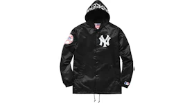 Supreme Yankees Satin Hooded Jacket Black