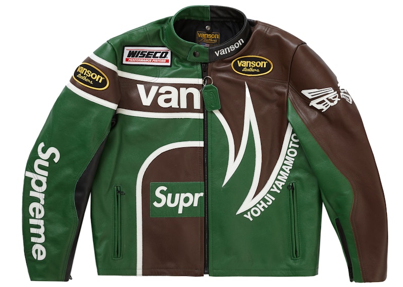 Supreme Yohji Yamamoto Vanson Leathers Split Jacket Green Men's