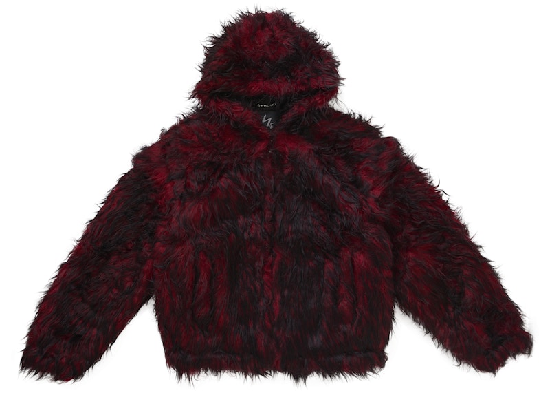 Pre-owned Supreme Men's Y's By Yohji Yamamoto Faux Fur Windstopper Hooded Bomber Jacket In Red