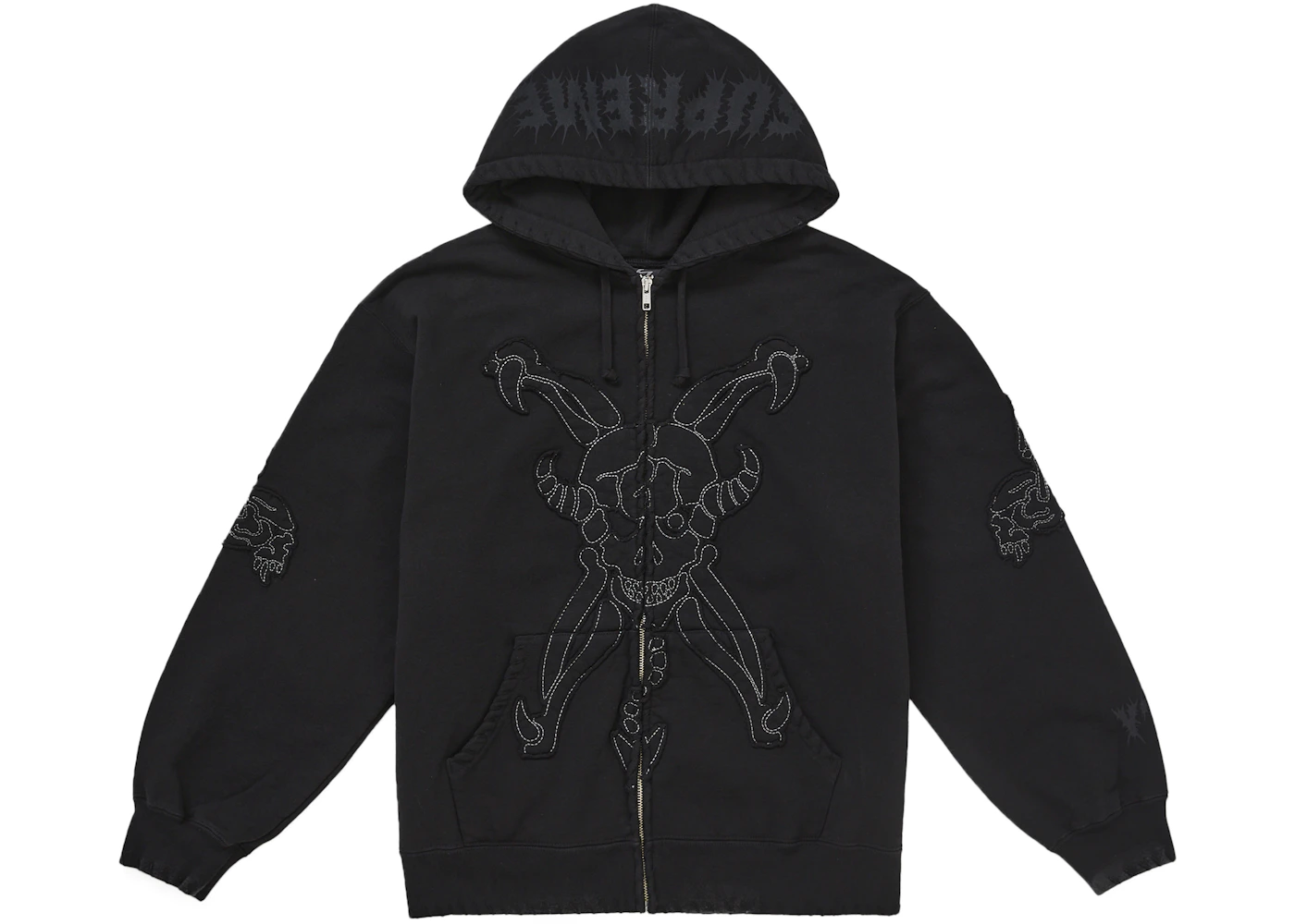 Supreme Y's by Yohji Yamamoto Zip Up Hooded Sweatshirt Black Men's