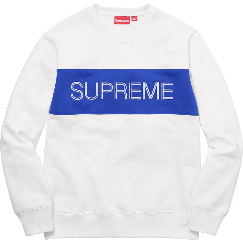 Supreme Zig Zag Stitch Panel Crewneckスウェット